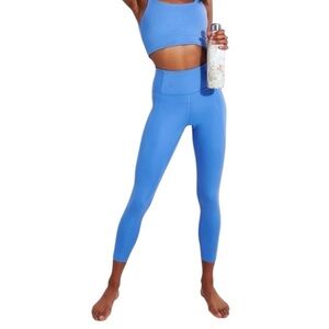 Girlfriend Collective Blue High Rise 7/8 Compression Leggings XS NWT